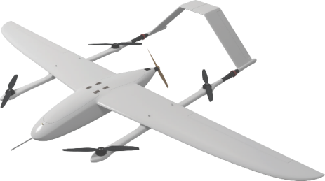 Fixed-wing UAV Composite Material Vertical Take-off And Landing Police Drone 